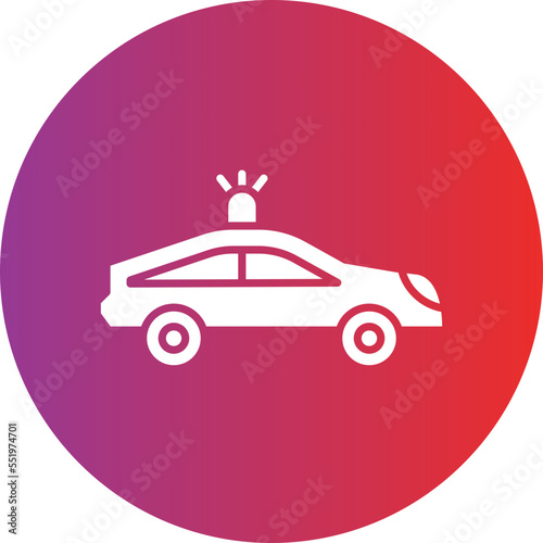 Police Car Icon Style