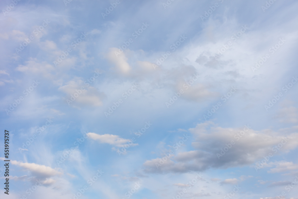 White clouds on the blue sky