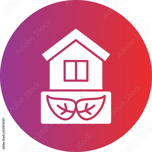 Eco House Icon Style