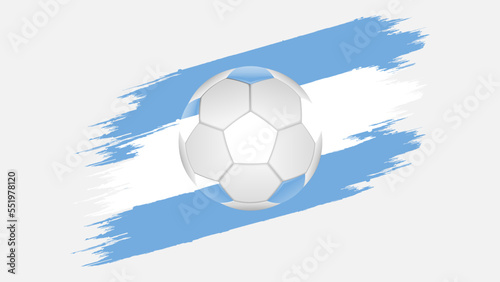 Argentina football soccer vector Argentina flag colors grunge vector image