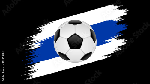 Flag of Uruguay, soccer ball with flag. (ID: 551978195)