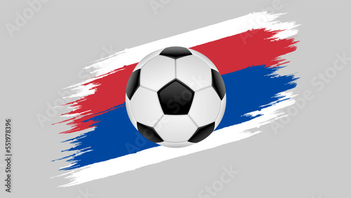 Flag of South Korea, soccer ball with flag. (ID: 551978396)