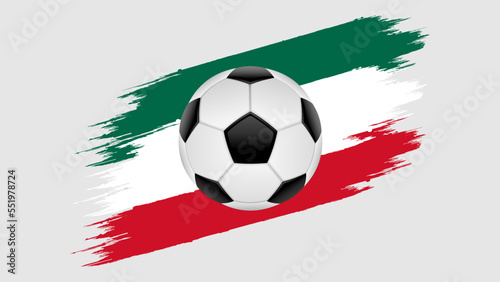 Flag of Mexico, soccer ball with flag. (ID: 551978724)