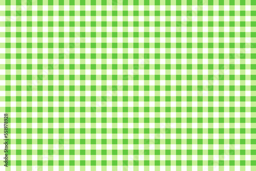 Trendy green checkered gingham textile