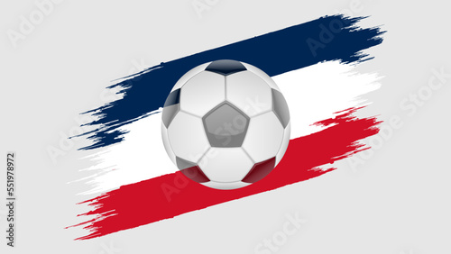 France football soccer vector France flag colors grunge vector image