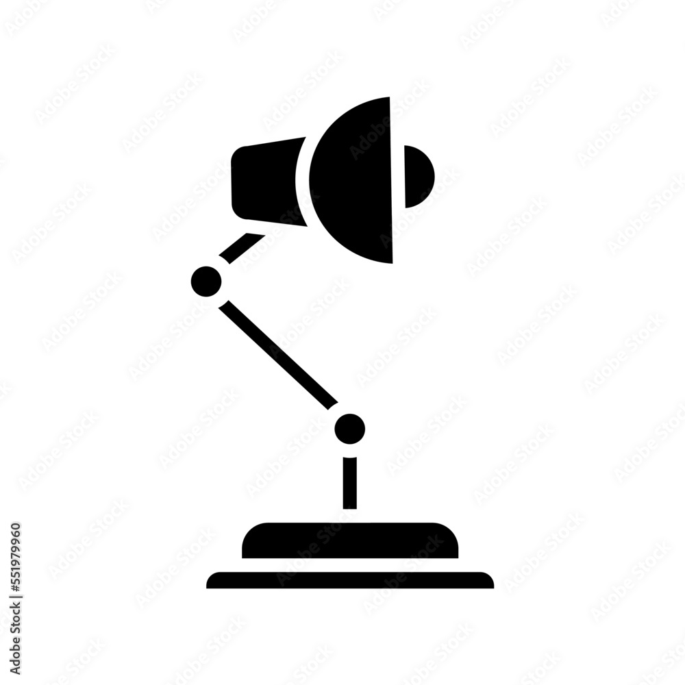 study lamp, black, icon, design, flat, style, trendy, collection, template study lamp, black, icon, design, flat, style, trendy, collection, template
