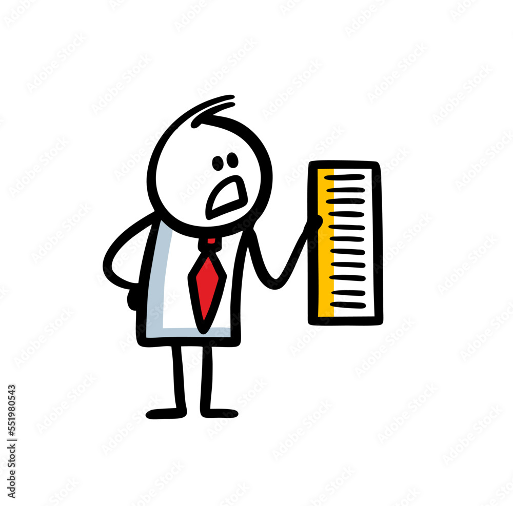 Φωτογραφία Businessman in office suit ant red tie with dissatisfied face holds a sheet of paper document with list to do
