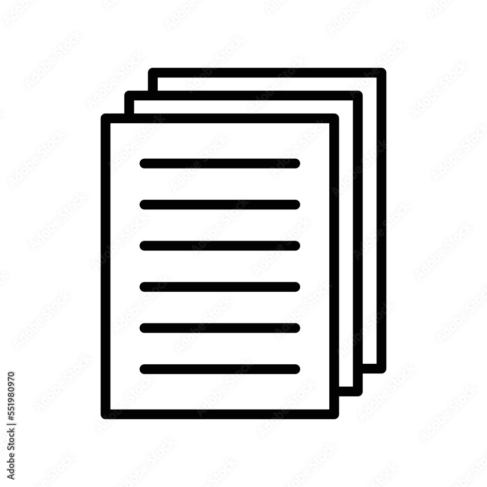 stack of paper icon vector design template in white background stack of paper icon vector design template in white background