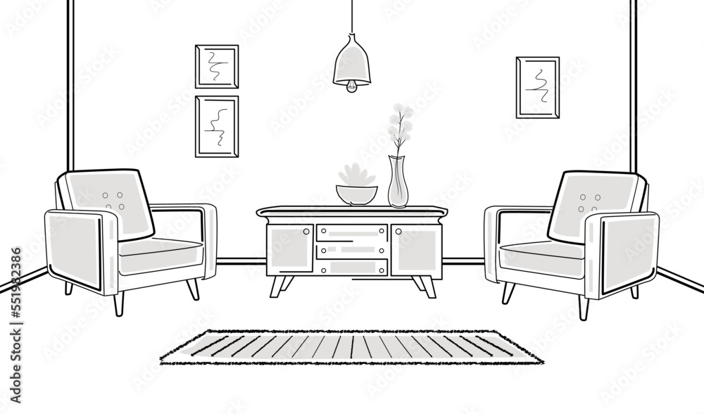Living room linear style design Living room linear style design