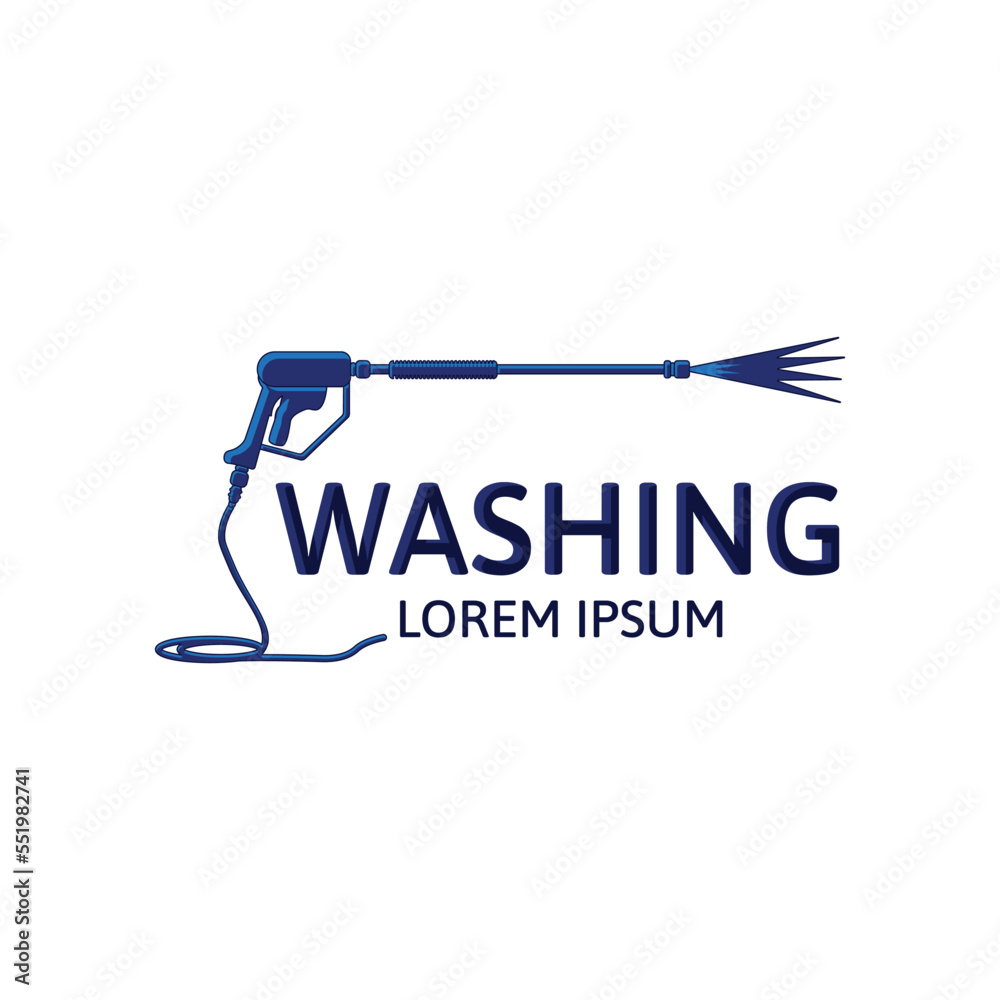 Pressure water gun logo vector, suitable for washing, cleaning and
