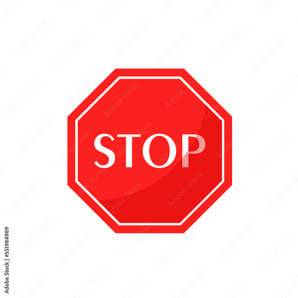 Wall Red Stop Sign Vector illustration Wall Red Stop Sign Vector illustration