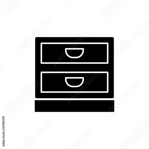 file cabinet, black, icon, design, flat, style, trendy, collection, template 