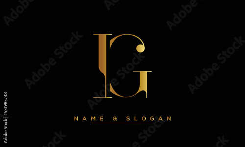 IG,  GI,  I,  G   Abstract  Letters  Logo  Monogram