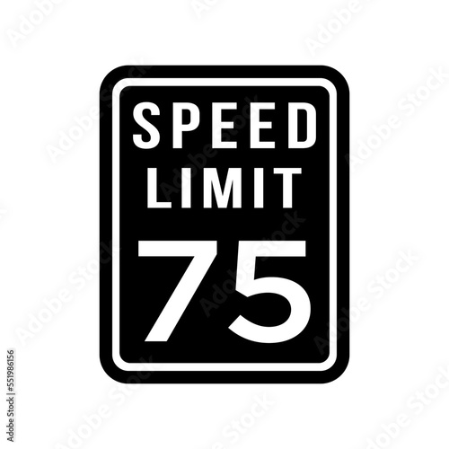 speed limit, black, icon, design, flat, style, trendy, collection, template