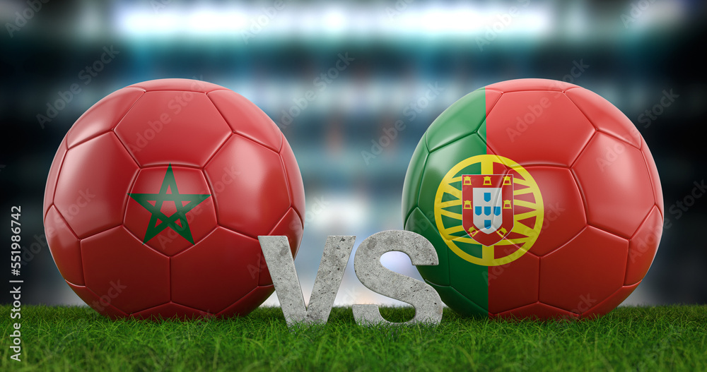 Football world cup quarter-final Morocco vs Portugal Football world cup quarter-final Morocco vs Portugal