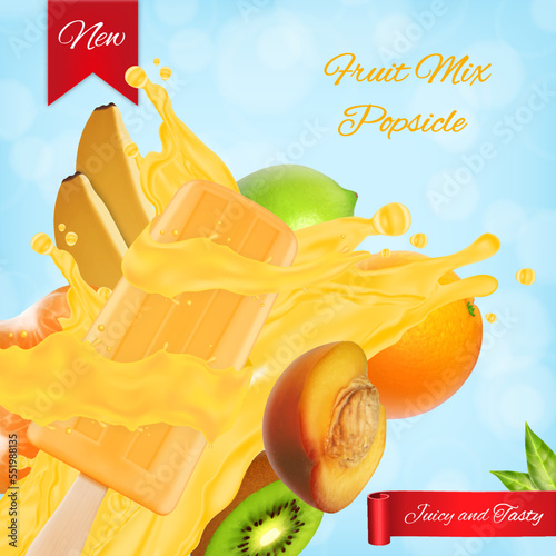 Fruit popsicle ads