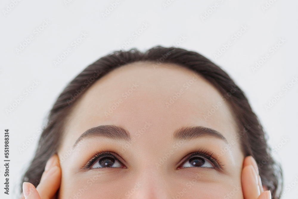 Eyes of happy young beautiful woman closeup Eyes of happy young beautiful woman closeup