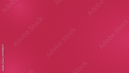 Color of the year 2023 viva magenta halftone background. Abstract gradient vector background. Pink dots halftone geometric texture. Simple design. Vector illustration