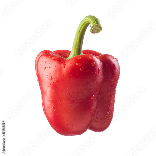 Fotomurale Fresh bell pepper on white background