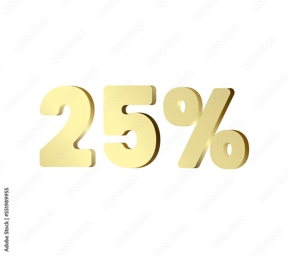 25 percent 3Ds Letter Golden, 3Ds Level Gold color, Twenty-Five 3D Percent on red color background, and can use as transparent gold 3Ds letter for levels, calculated level, vector illustration. 25 percent 3Ds Letter Golden, 3Ds Level Gold color, Twenty-Five 3D Percent on red color background, and can use as transparent gold 3Ds letter for levels, calculated level, vector illustration.