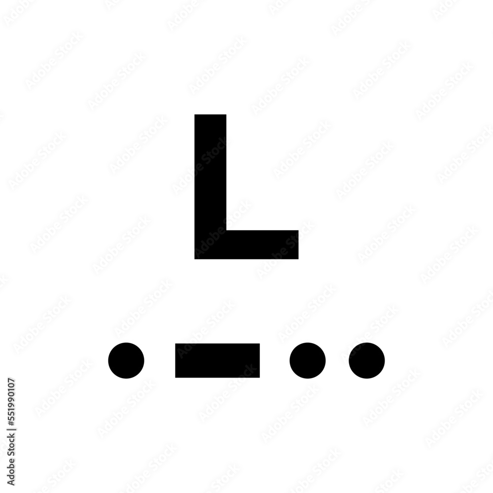 morse code letter, black, icon, design, flat, style, trendy, collection, template morse code letter, black, icon, design, flat, style, trendy, collection, template