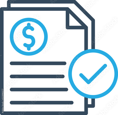 Invoice Report Vector Icon 