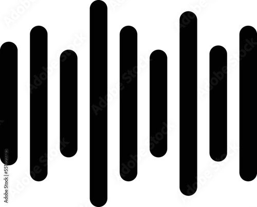 Sound wave icon vector isolated on white background