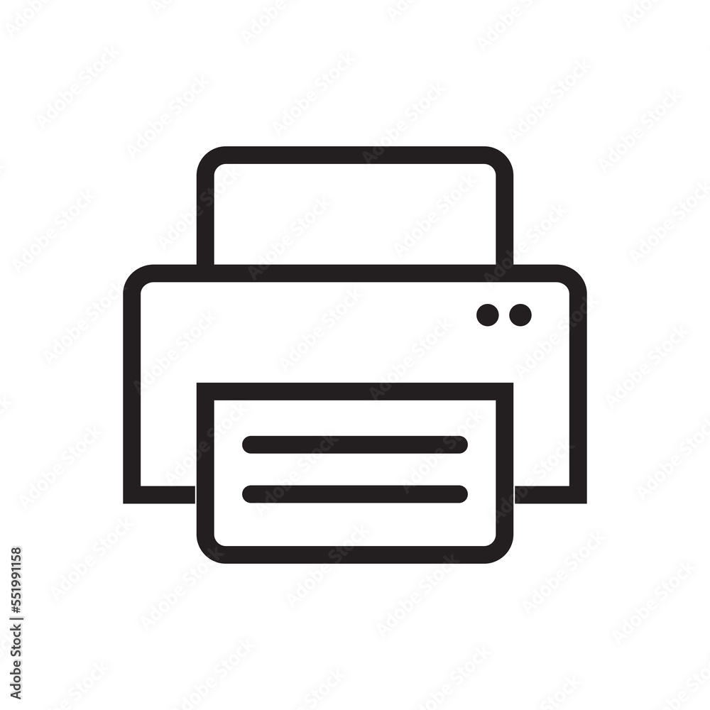 Printer Fax Web Icon Vector Design