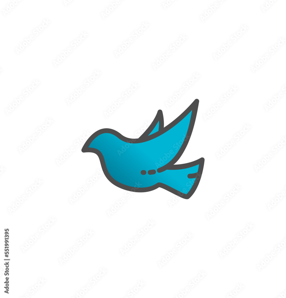 bird icon vector illustration logo template for many purpose. Isolated on white background.