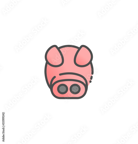 pig icon vector illustration logo template for many purpose. Isolated on white background.