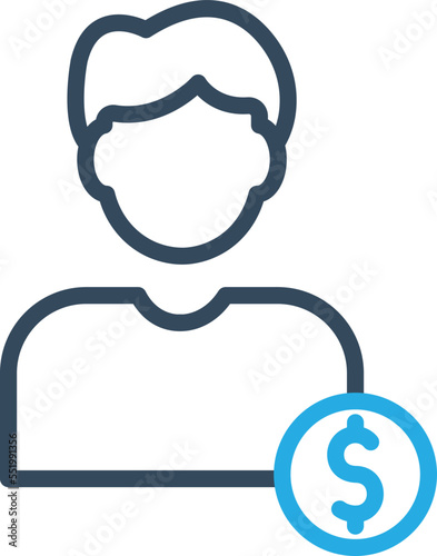 Contributor earning Vector Icon

