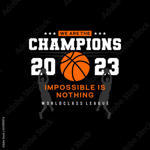 we are the champions typography, tee shirt and apparel.
