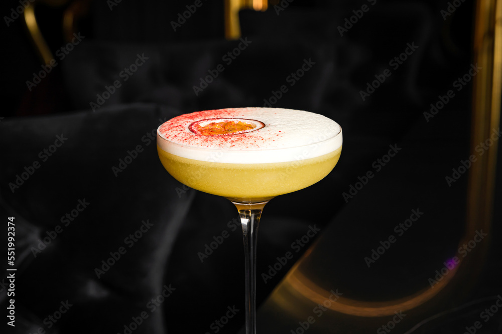 Bar Porn Star - Porn star martini cocktail with passion fruit and vodka at the bar counter  Stock Photo | Adobe Stock