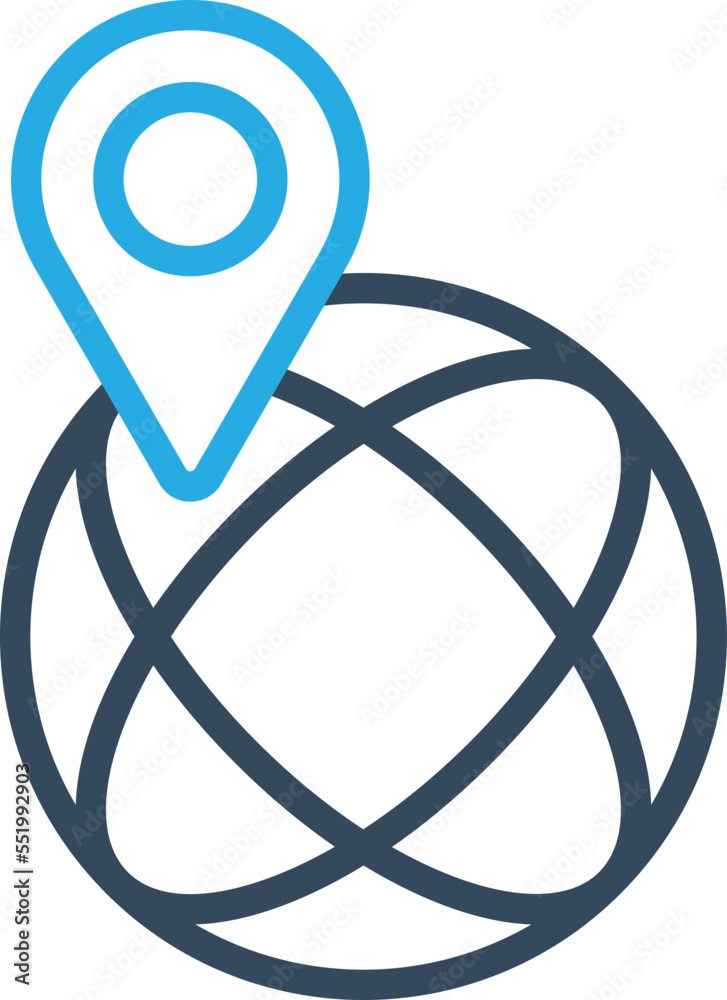 International Location Vector Icon

