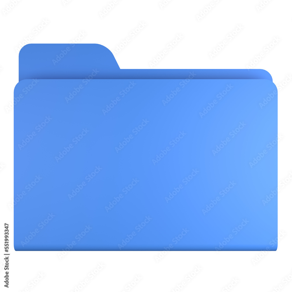 3d illustration of blue folder icon logo with transparent background 3d illustration of blue folder icon logo with transparent background