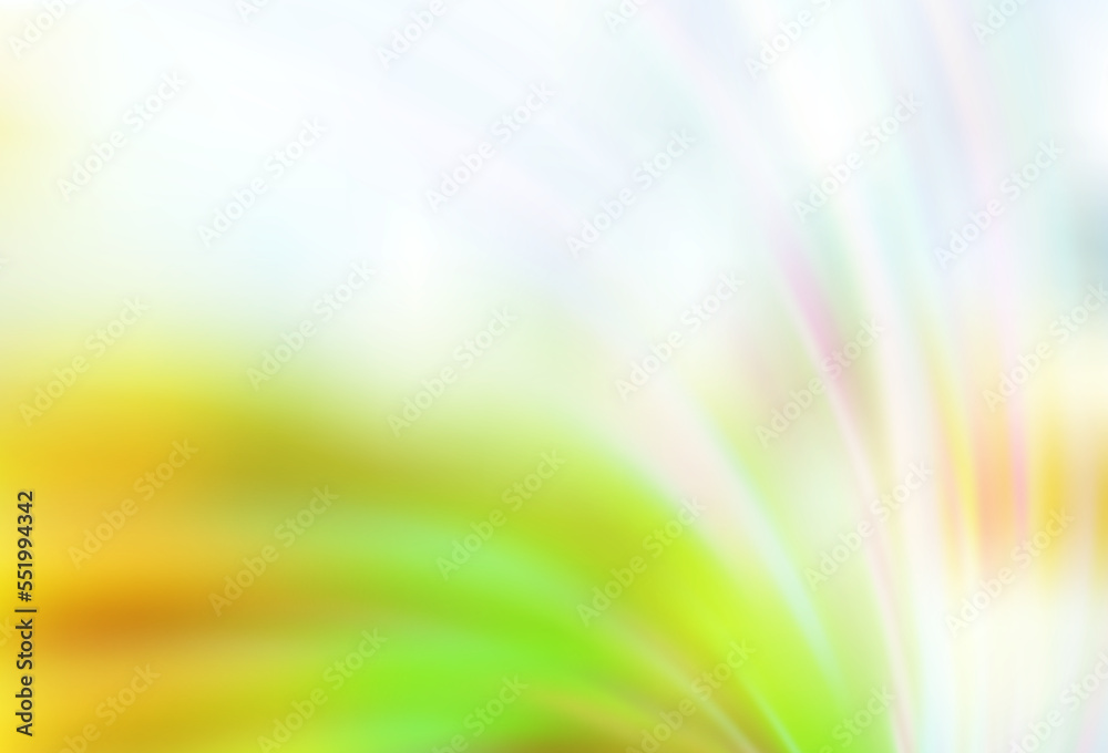 Obraz premium Light Green, Yellow vector blurred shine abstract template.
