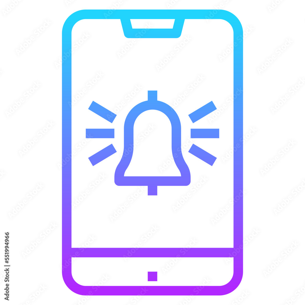 alarm gradient line icon alarm gradient line icon