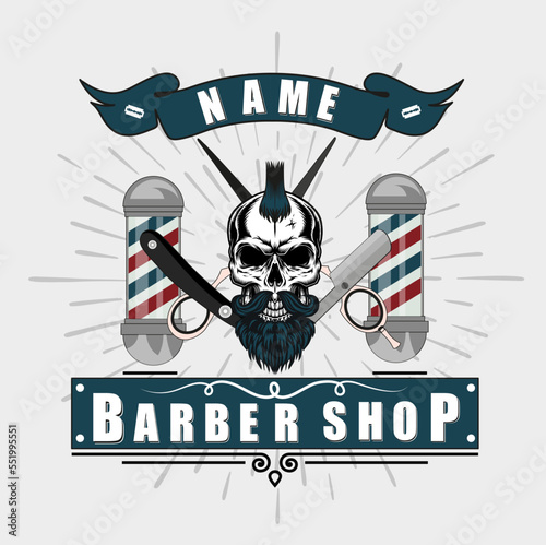  Hair salon, Barber shop logo, printable, Logo or any salon usages.