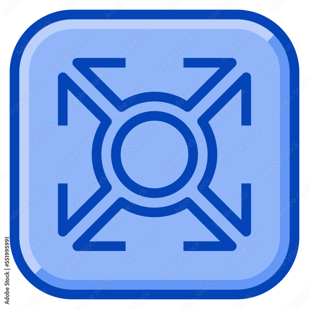 roundabout blue icon