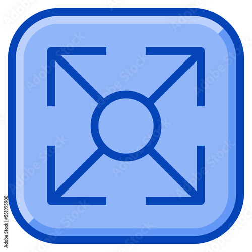 expand blue icon