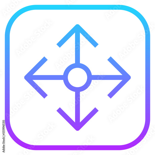 move gradient line icon