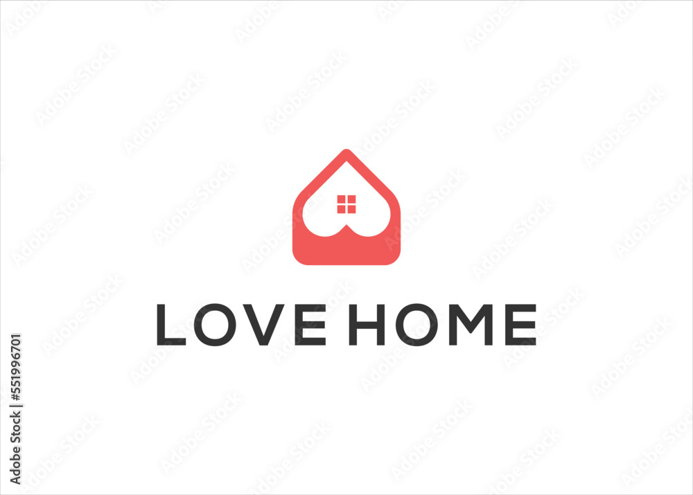 Love home logo design template Love home logo design template