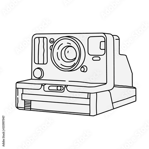 Retro photo camera vintage film element