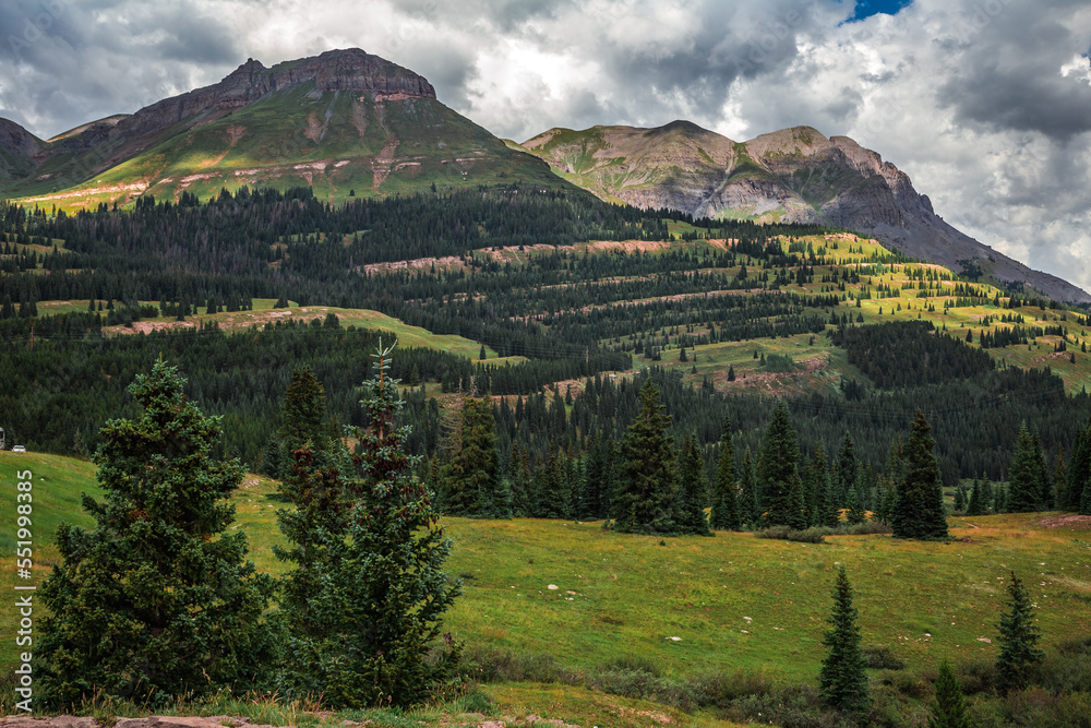 Amazing Views from Molas Pass, Million Dollar Highway in Colorado, USA Amazing Views from Molas Pass, Million Dollar Highway in Colorado, USA