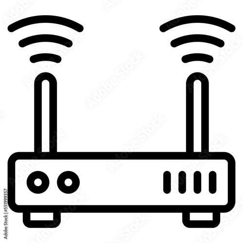 wifi rounter outline icon