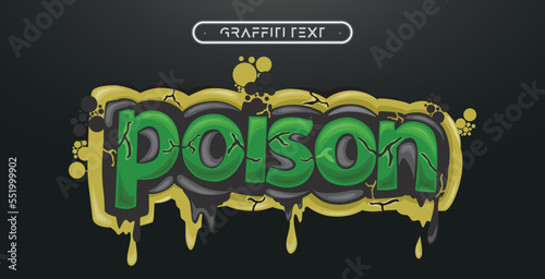 POISON Graffiti text effect, editable spray and street text style