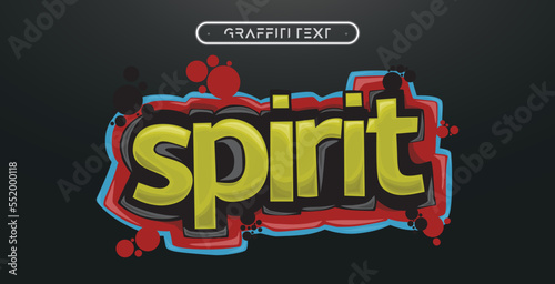 SPIRIT Graffiti text effect, editable spray and street text style