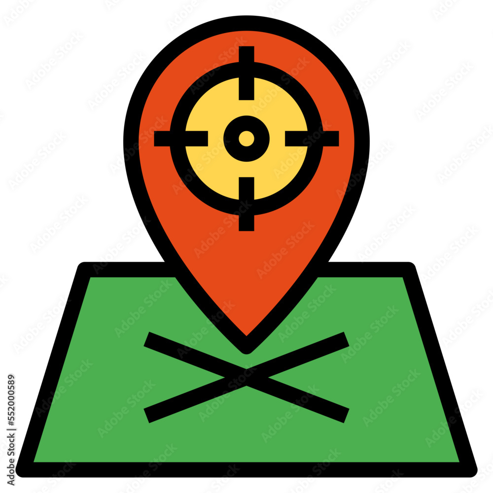 pointer filled outline icon