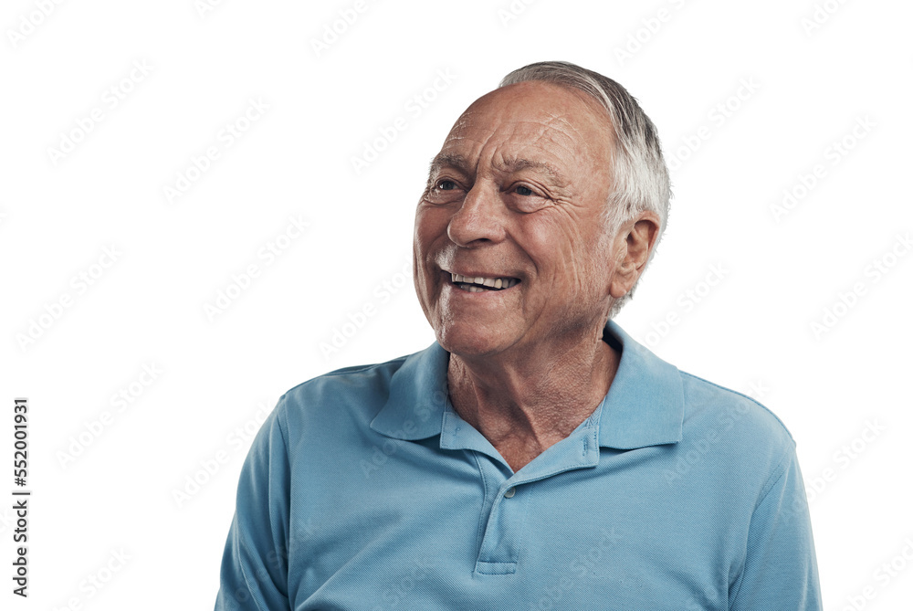 PNG Shot of an older man looking off into the distance in a studio. PNG Shot of an older man looking off into the distance in a studio.