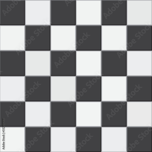 Black and white tile texture. Abstract vector background